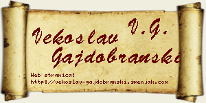 Vekoslav Gajdobranski vizit kartica